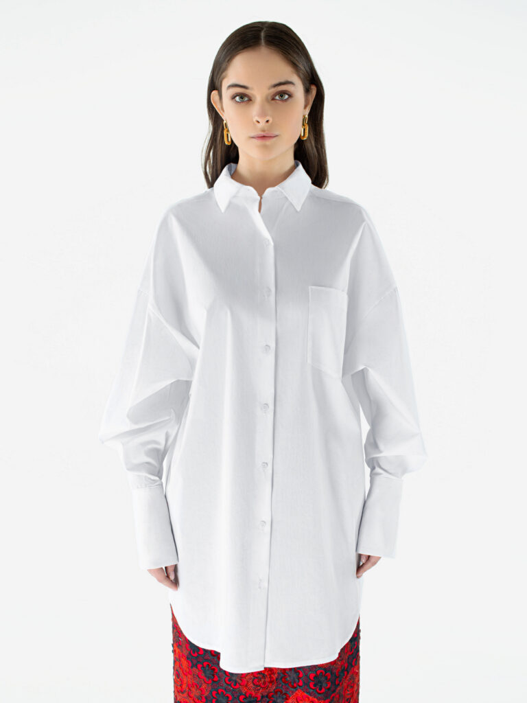 White shirt with frill