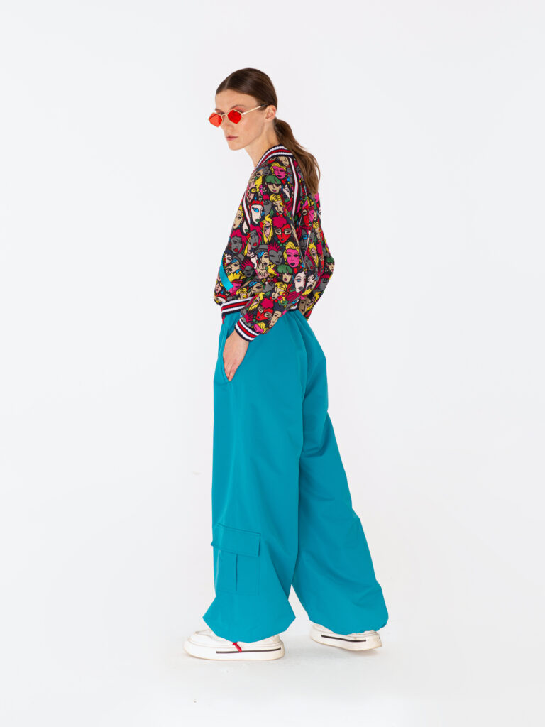 Turquoise cargo pants